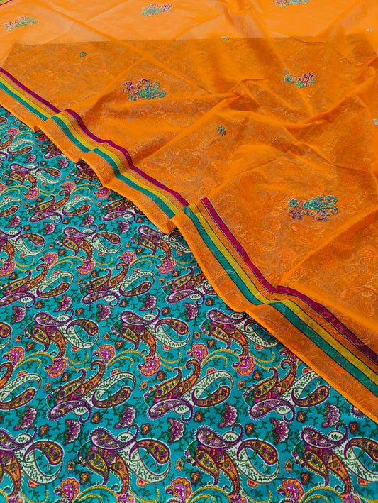 Giza cotton suit sarvati odhna (Rama)-212