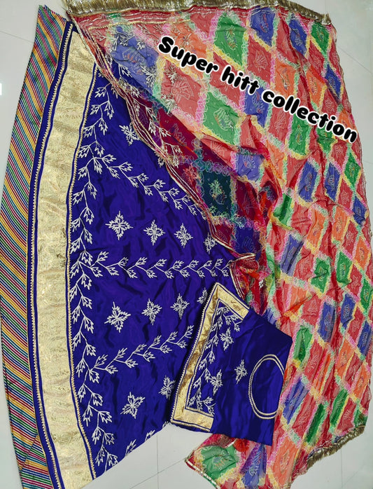 Mugal Mangji Gota Laffa Suit (Blue)-224