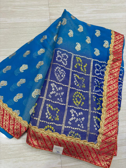 Neel Bandhej Saree- 262