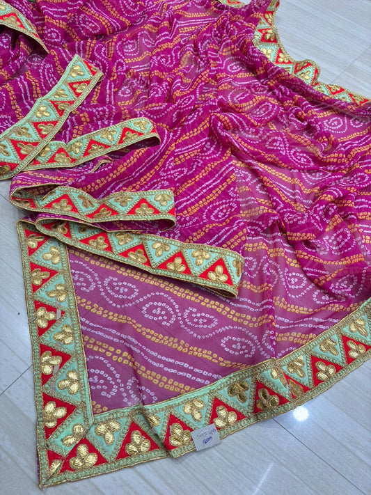 Rani Bandhani Saree- 259