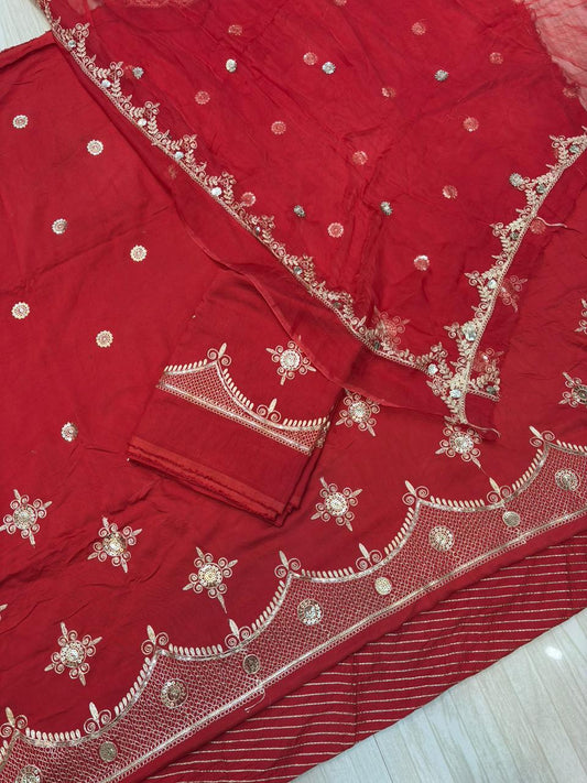 Red suit with Charak Tora odhna- 272