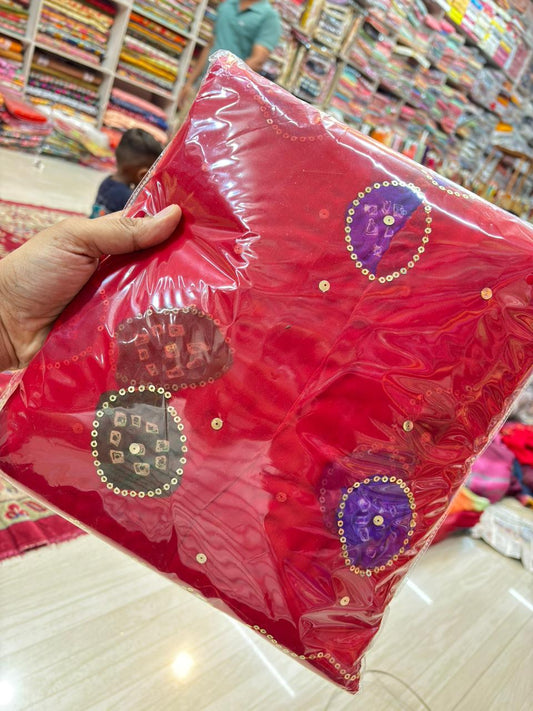 Laddu Tari work poshak(Red)- 298