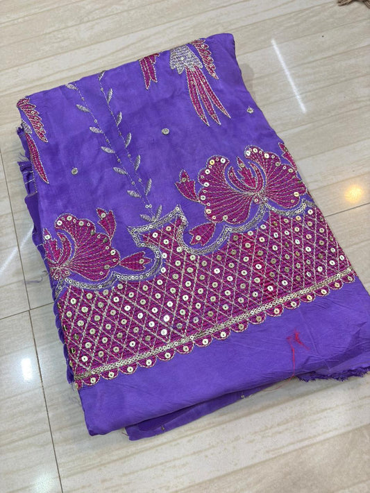 Kabutar Upada With Pure Odhna Suit (Lavender)-370