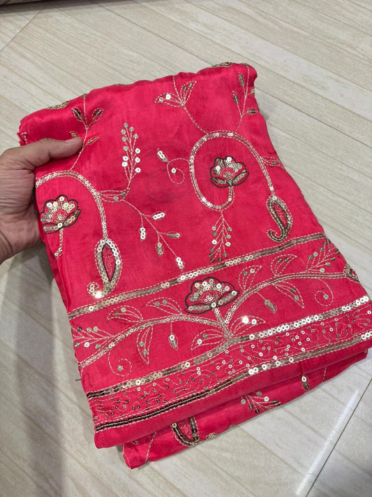 Upada Natural Pure Odhna Suit(Gajri) -387