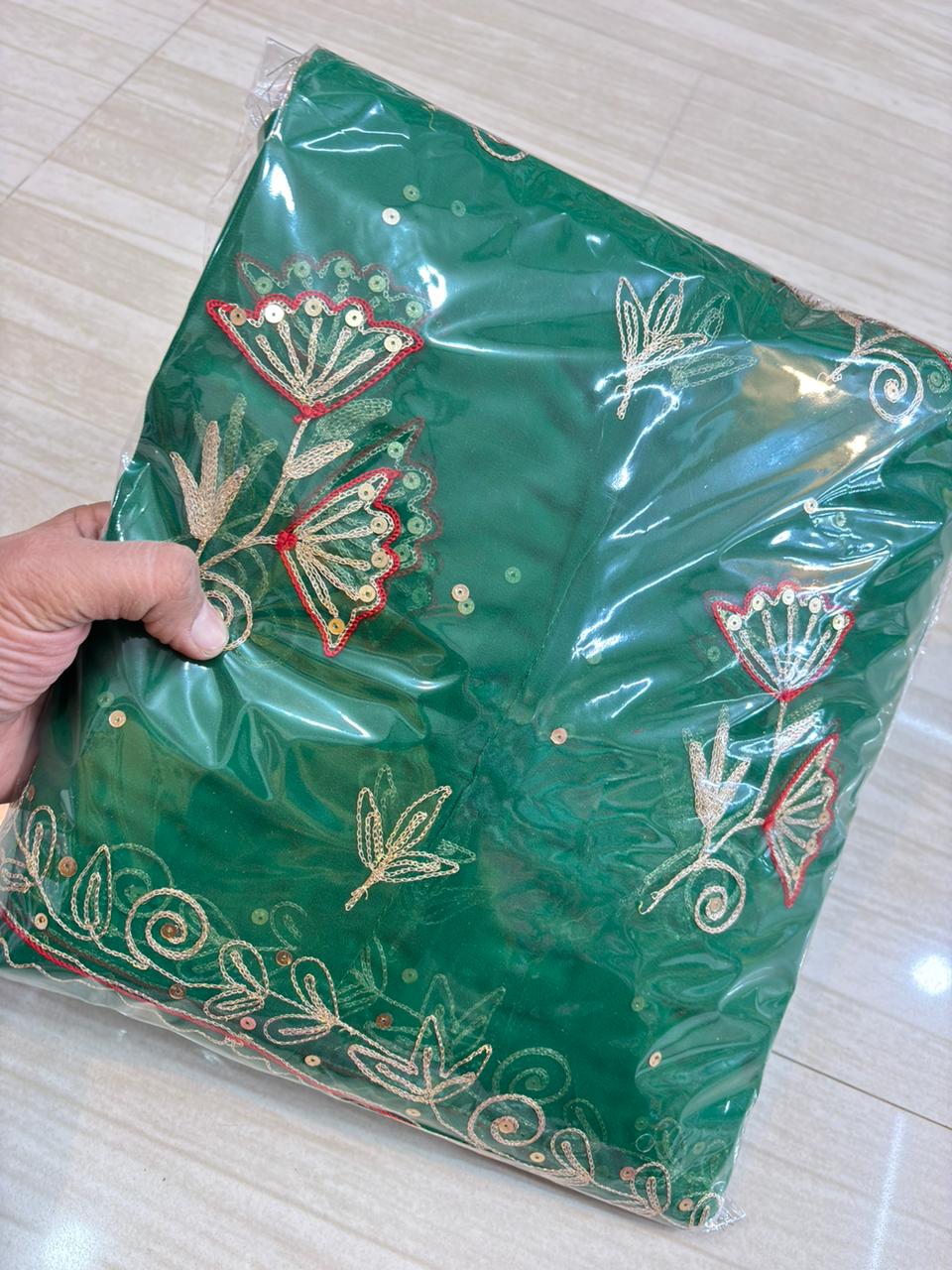 2 Phool Butiq poshak (Bottle Green)-473