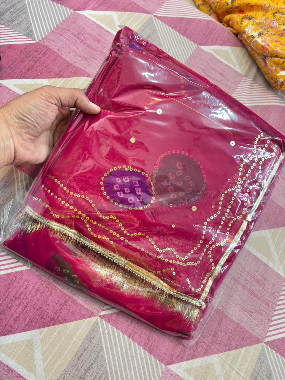 Laddu Tari work poshak WHOLESALE PACK (Pack of 7)- 485