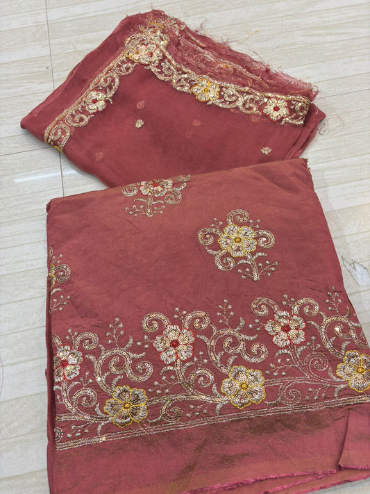 Shimmer Tora Suit (Metallic Brown)- 486