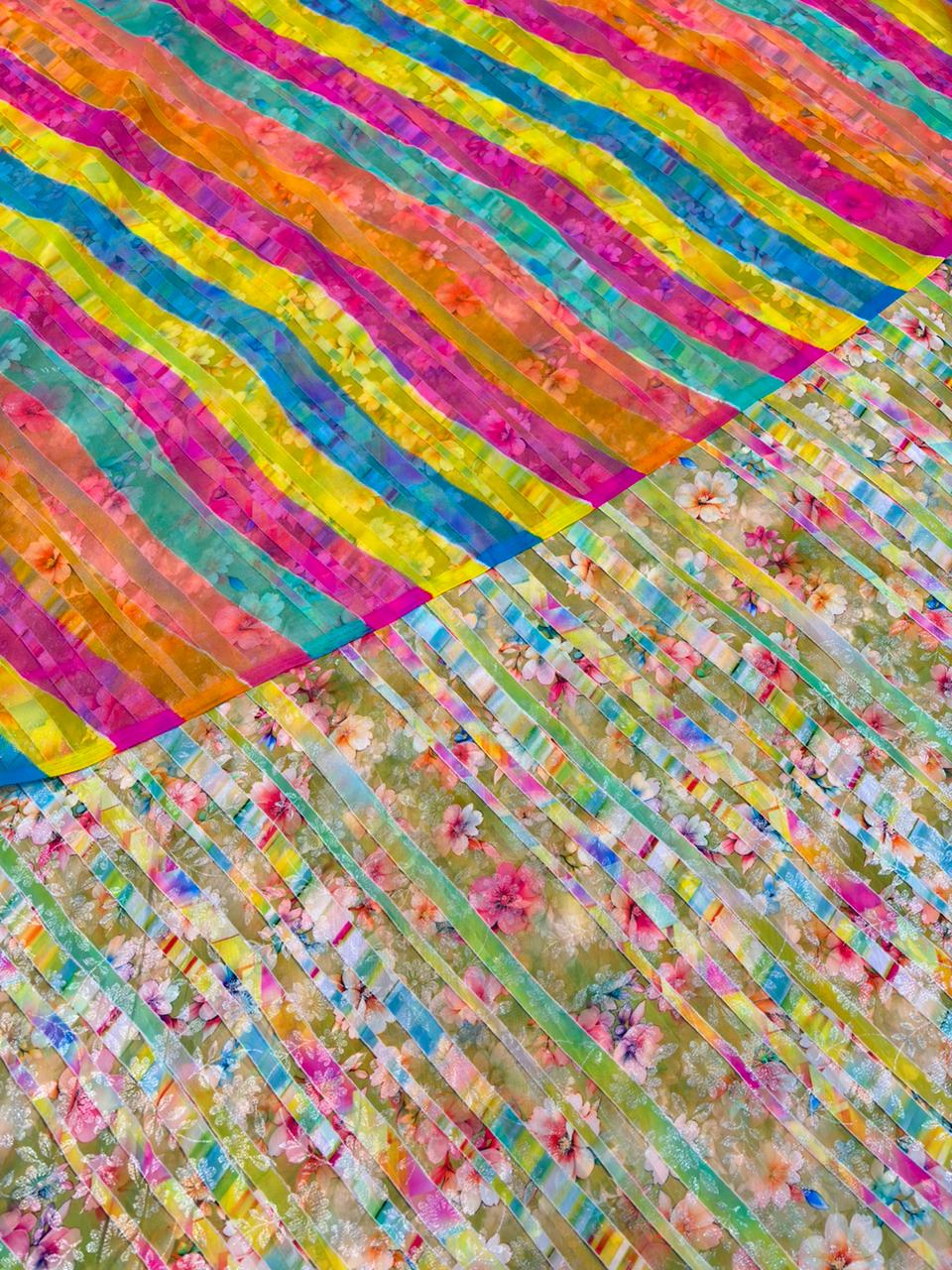 DIGITAL SHIMMER WITH GOLD PURE ODHNA (PASTEL GREEN) 4 MTR- 565