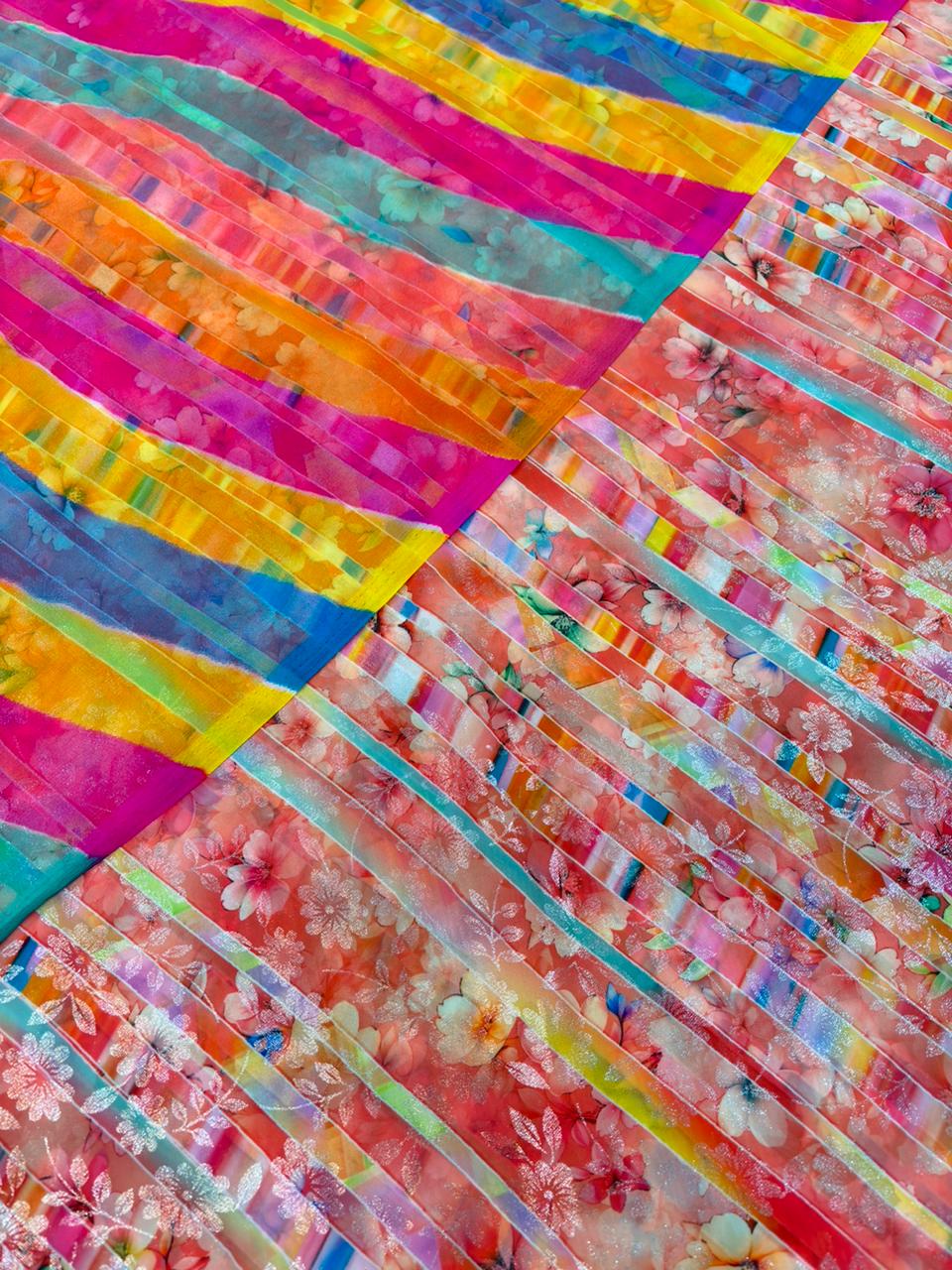 DIGITAL SHIMMER WITH GOLD PURE ODHNA (GAJRI) 5 MTR- 572