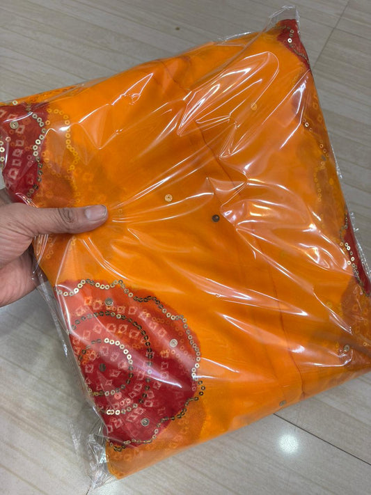 Ghewar Tari Poshak (Kesari)- 649