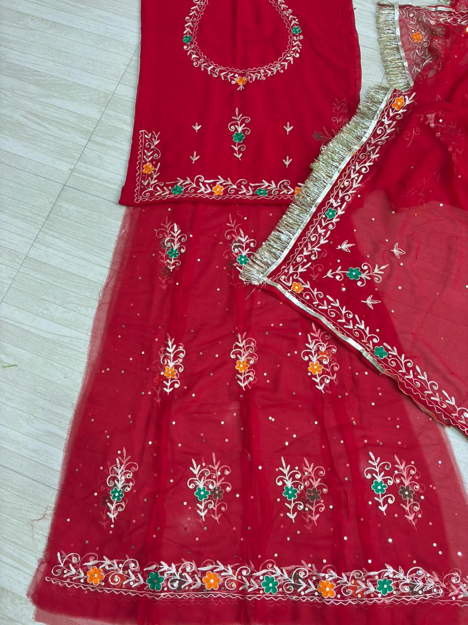 RESHAM POSHAK (RED)- 711