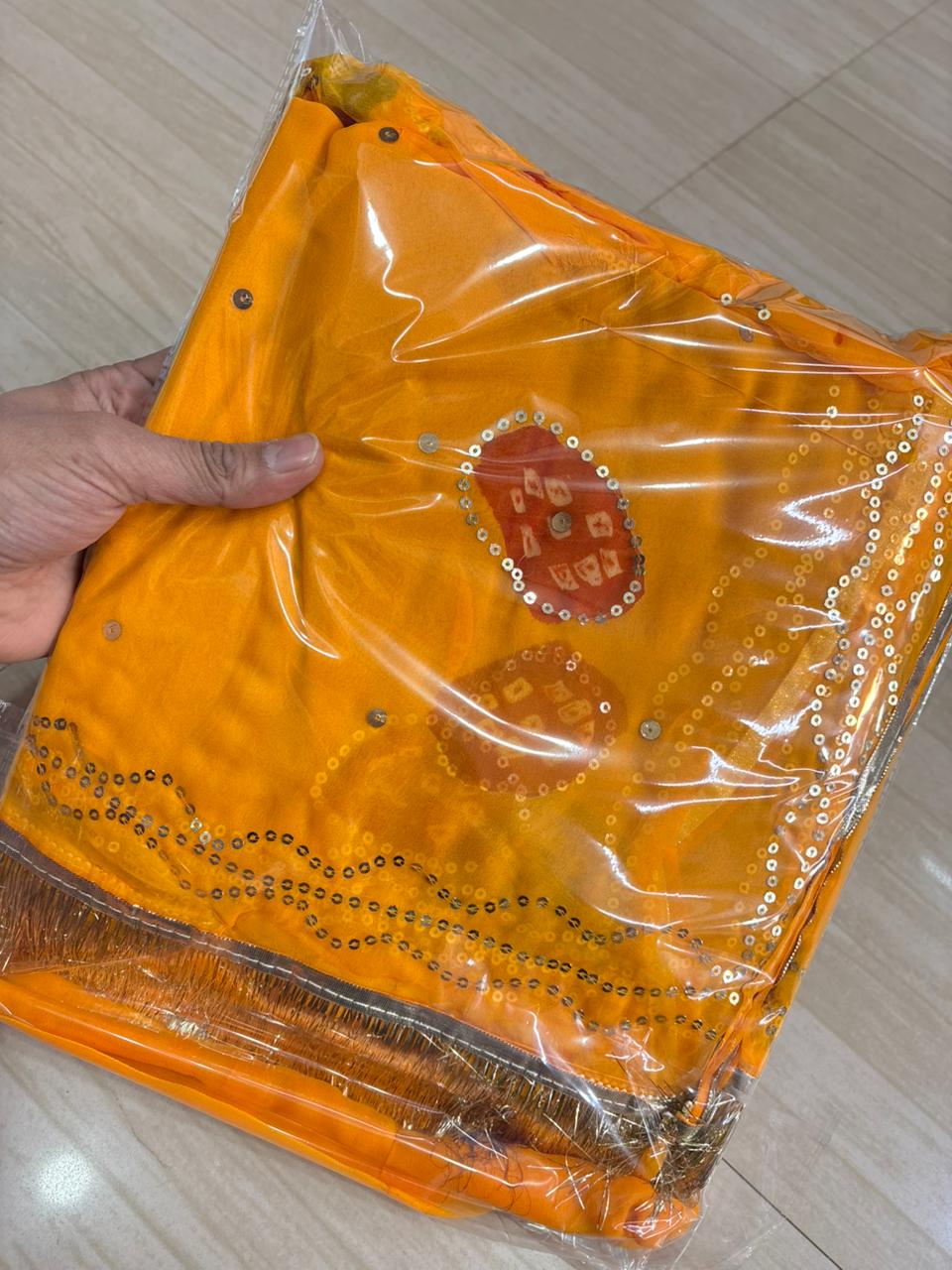 LADDU TARI POSHAK (YELLOW)- 731