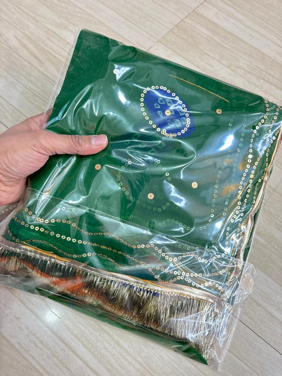 LADDU TARI POSHAK (GREEN)- 732