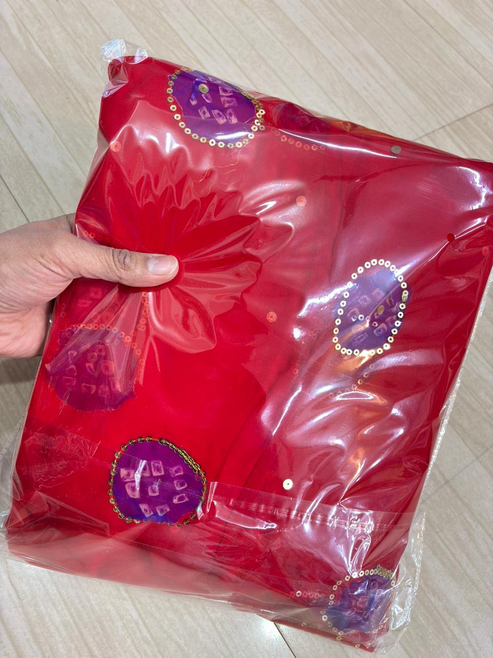 LADDU TARI POSHAK (RED)- 733