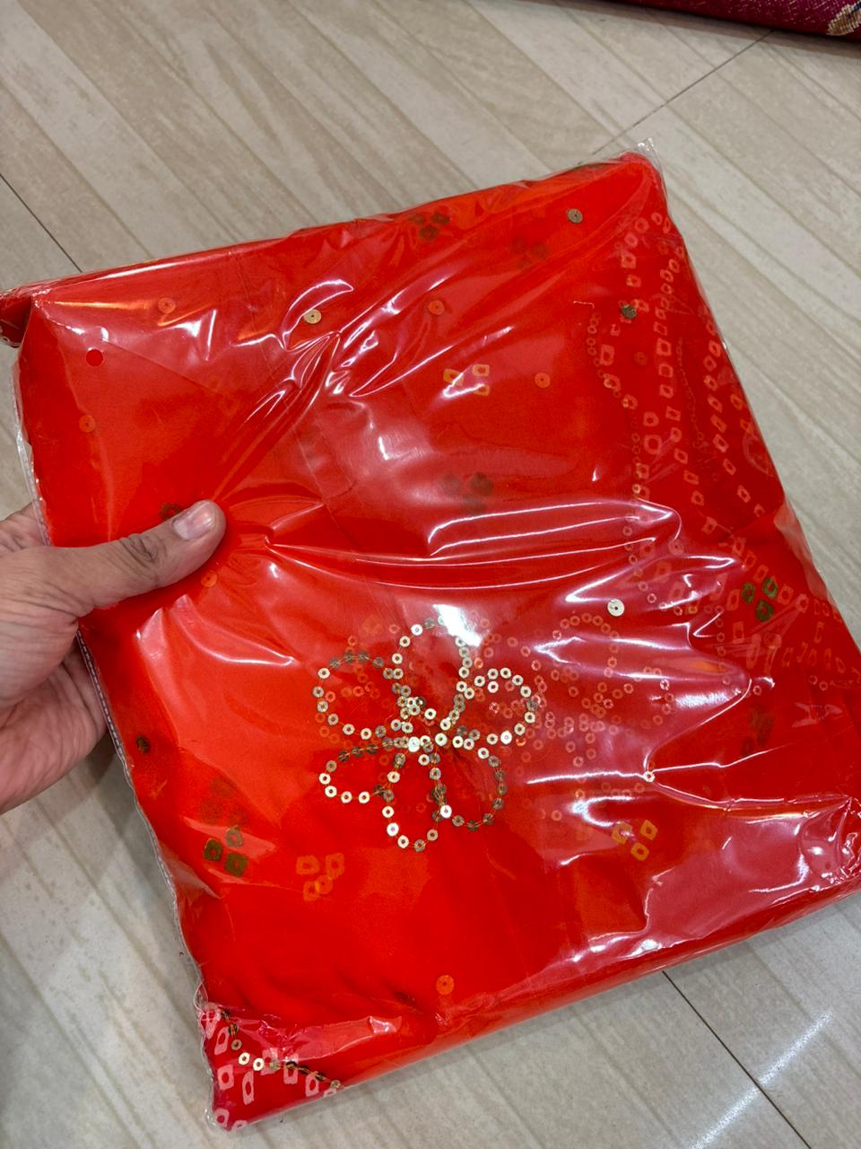 Ghewar Tari (ORANGE & RED)-811