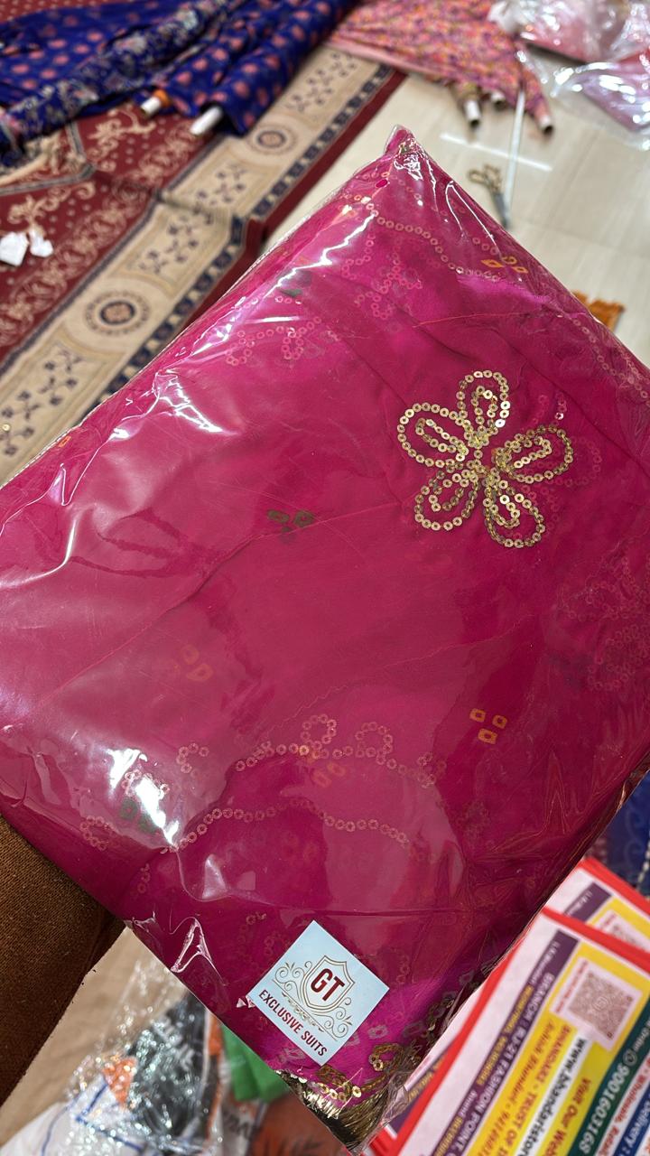 Ghewar Tari (PINK & RANI)-818