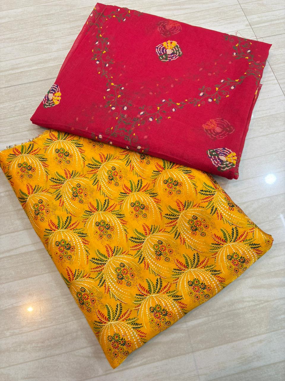 Tissue Silk Suit with Sarbati Odhna-921