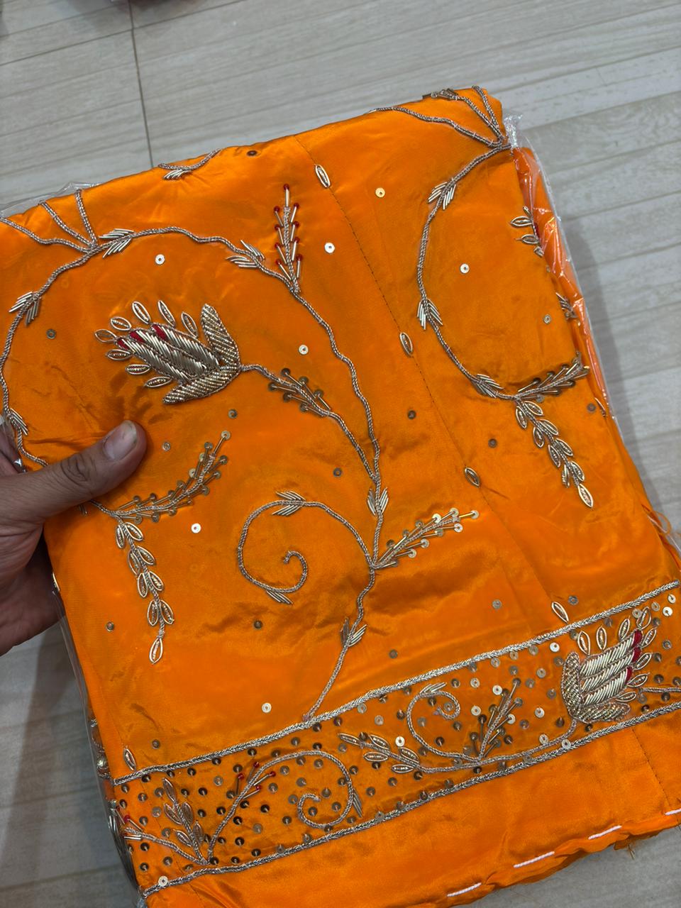 Natural Crepe Hanrahi Pure Dabka Poshak-970