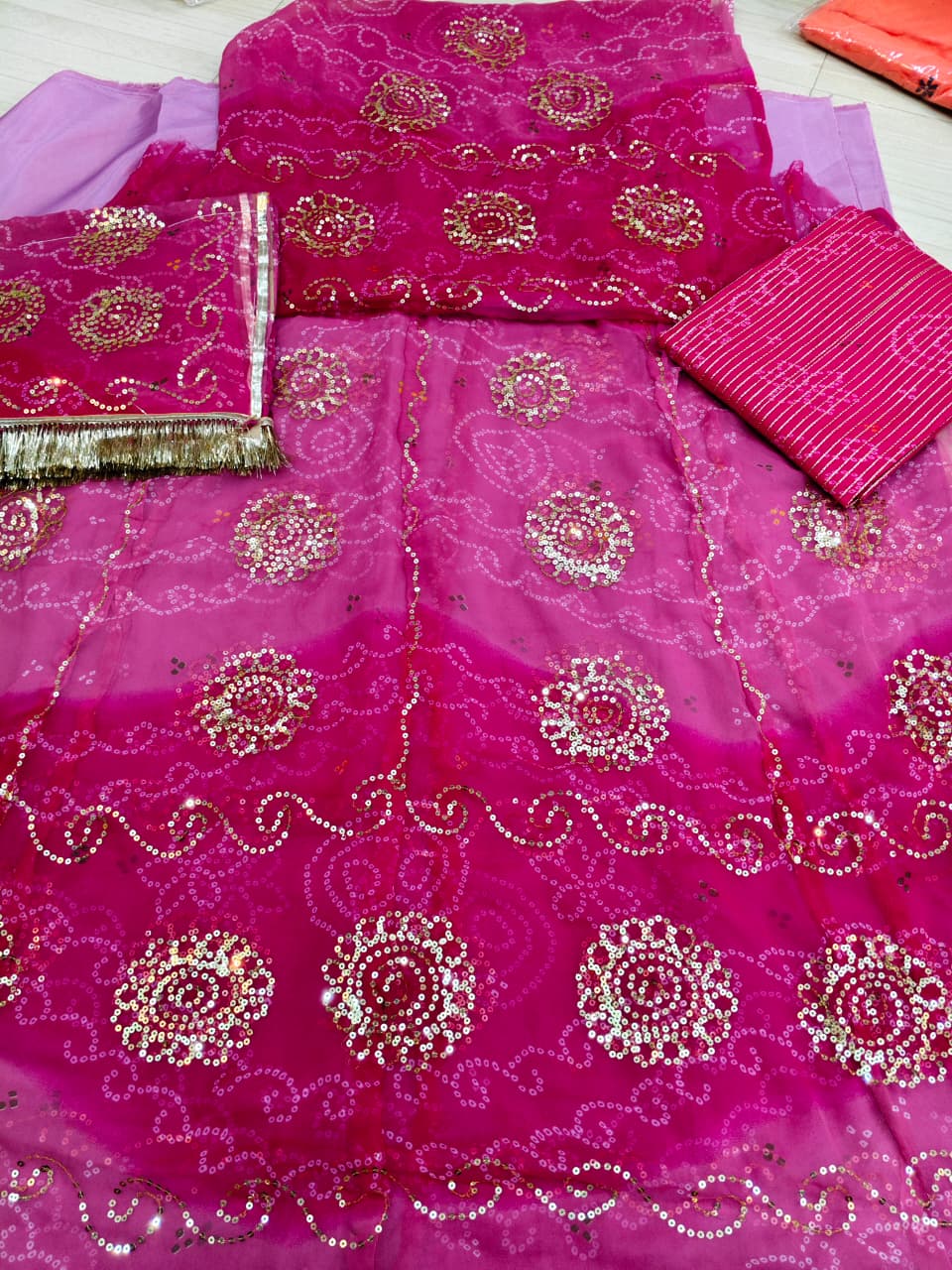 RAI BANDHEJ TARI POSHAK-1020