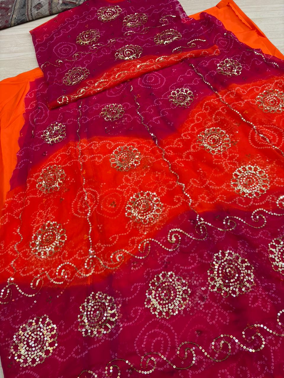 RAI BANDHEJ TARI POSHAK-1022