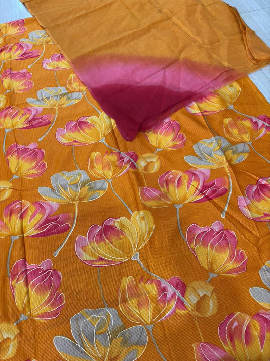 COTTON DORIYA SUIT (MUSTARD YELLOW)-1040