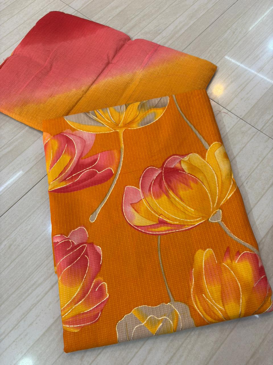 COTTON DORIYA SUIT (MUSTARD YELLOW)-1040
