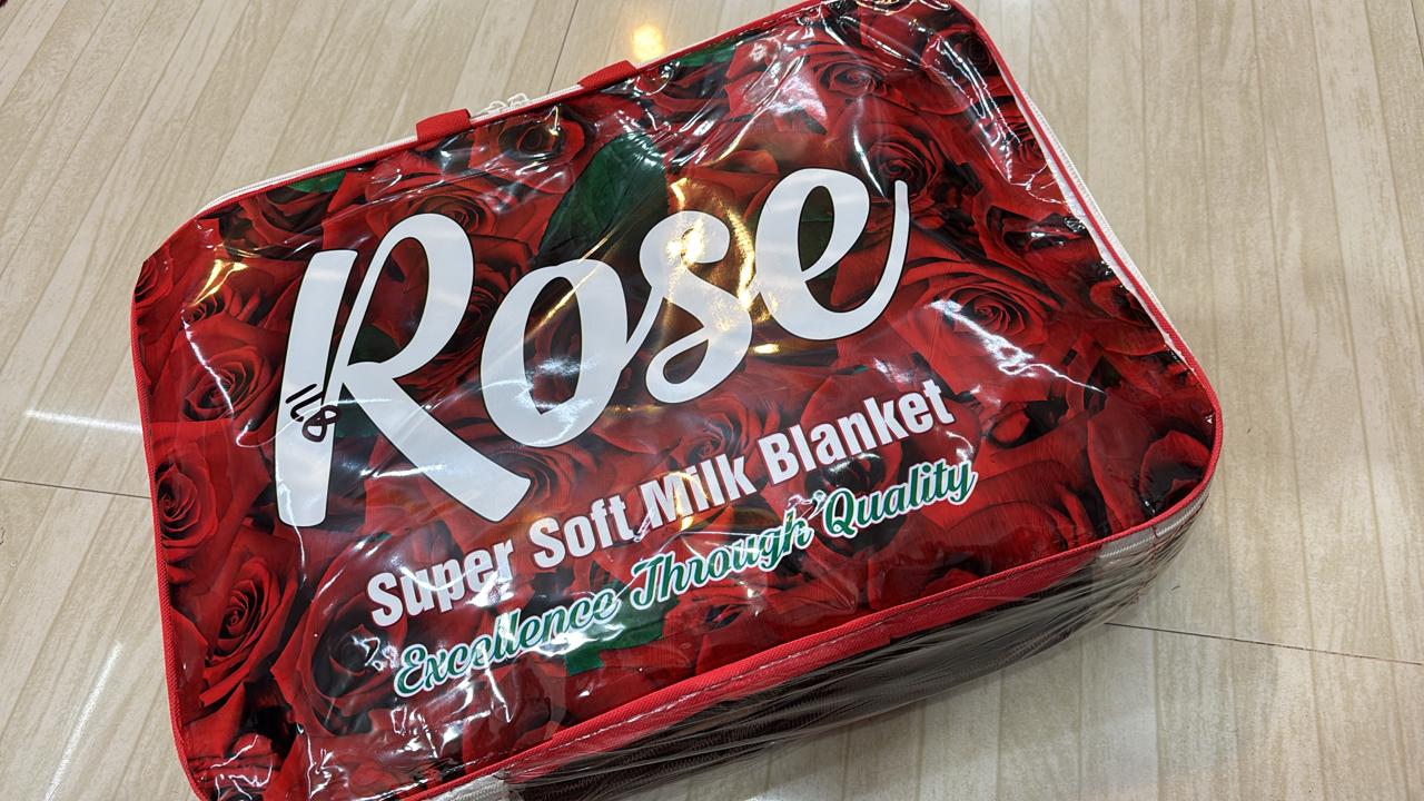 MINK BLANKET SINGLE BED ROSE QUALITY-1292