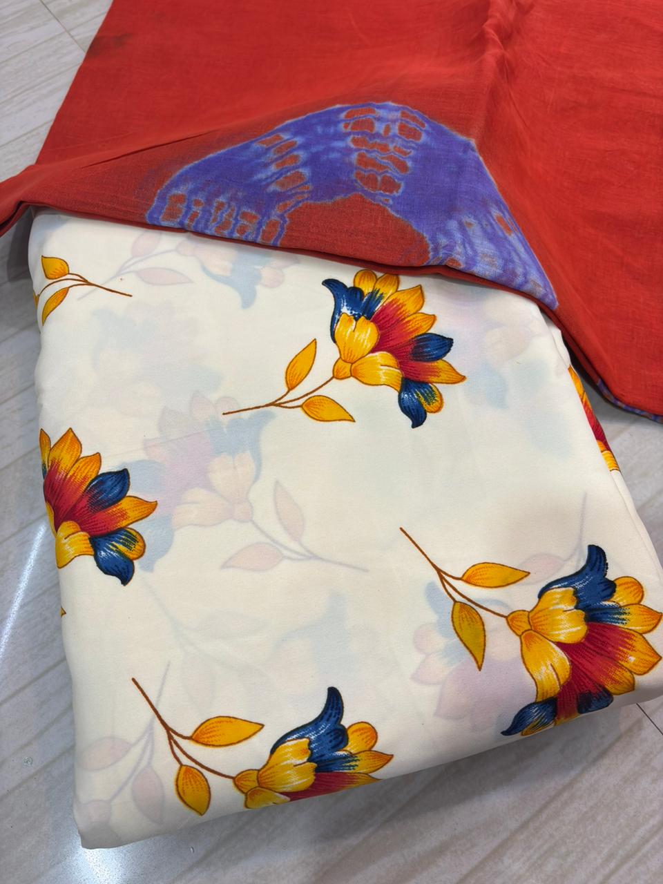 YELLOW ROSE RAMLEELA SUIT (ONLY 20 METER FABRIC)-1642