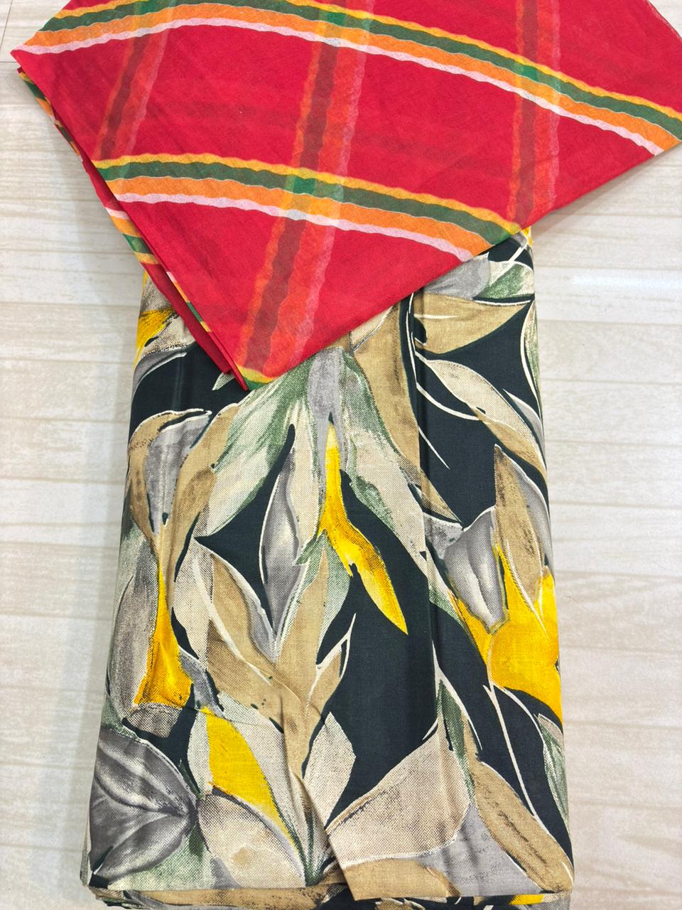 JAAM LEHARIYA SUIT WITH SARBATI ODHNA-1651