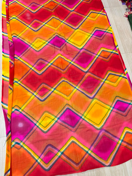 Sawan Lehariya Saree (SAREE WITH BLOUSE)-1705