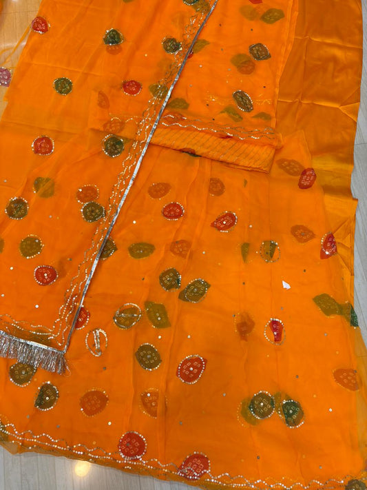 Laddu Tari work poshak (Aam)- 422