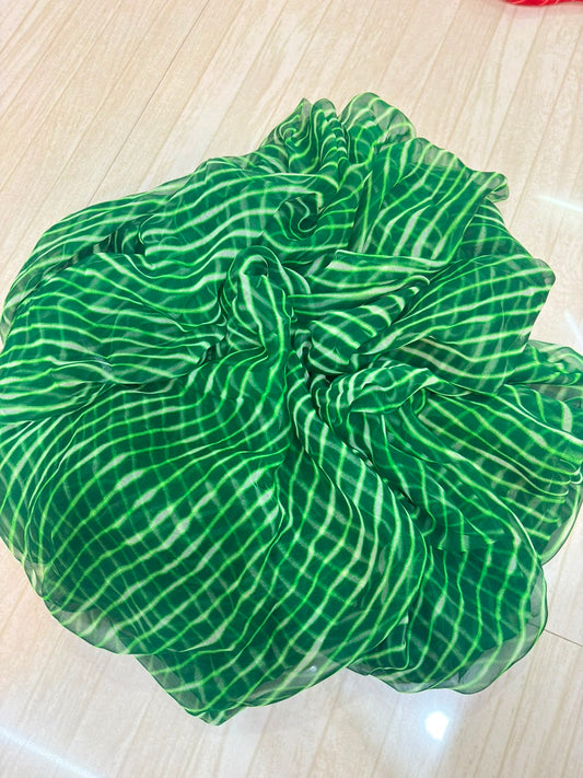 RAJASHAHI LEHARIYA ODHNA- 1858-GREEN DILIVRY DATE-25-08 KO